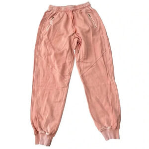 BLANKNYC Power Hour Sweatpants Acid Wash Salmon French Terry Jogger Sz S NWT